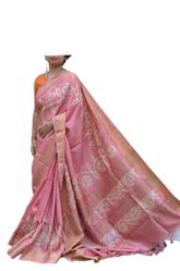 Pure Tussar Silk print saree